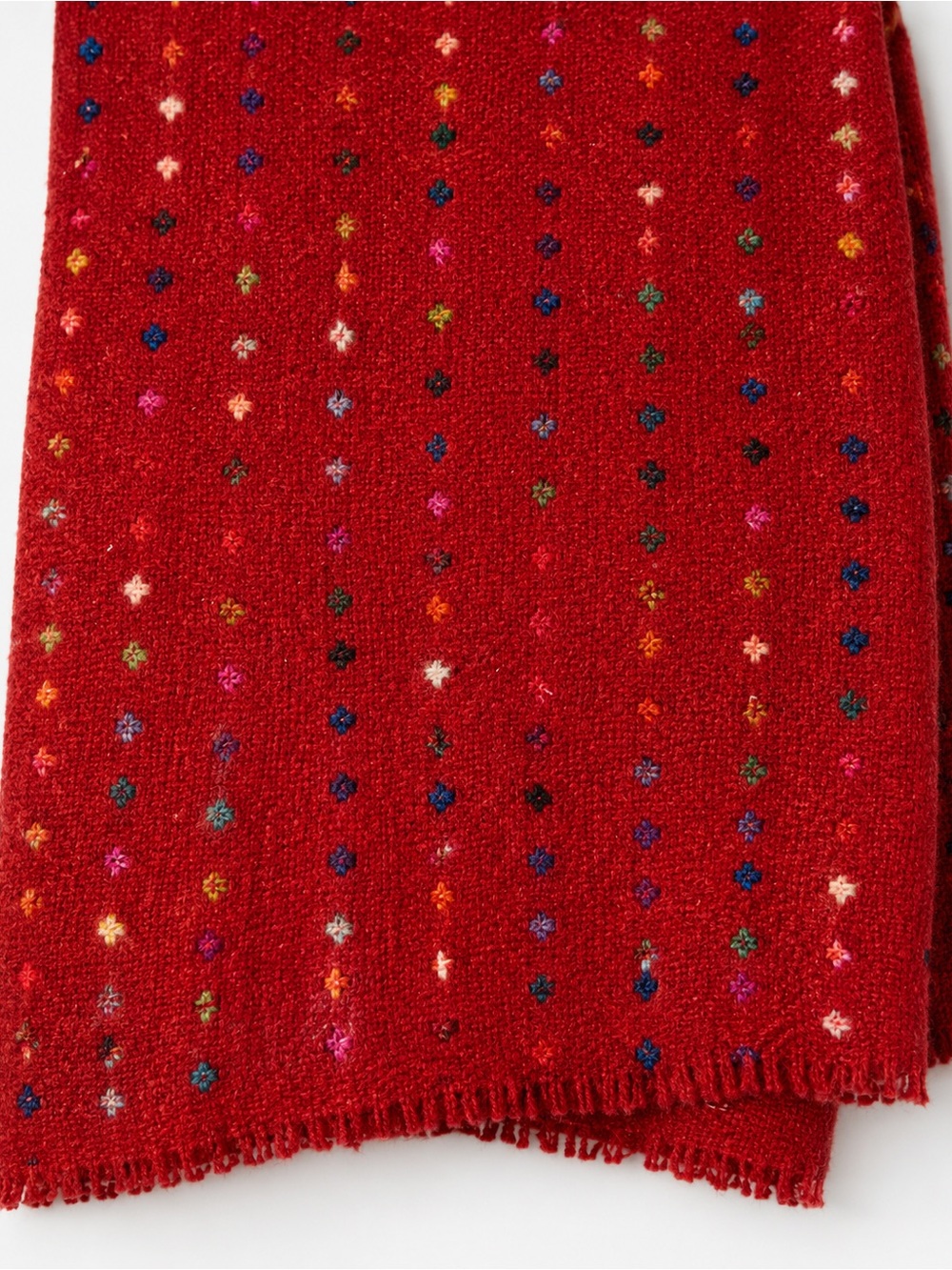 Multi Colored Scarf in Rust - Picture 3 of 3